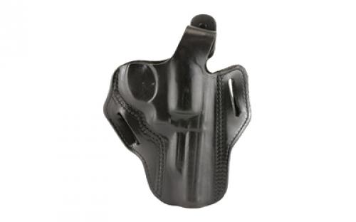 DeSantis Gunhide 001, Thumb Break Scabbard, Belt Holster, 2 Belt Slots, No Tension Screw, Fits 4 S&W K Frame, Ruger SPD-6, SVC-6, SCY-6, Colt Police Positive, Right Hand, Black Leather 001BA14Z0