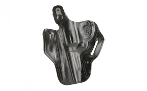 DeSantis Gunhide 001, Thumb Break Scabbard, Belt Holster, 2 Belt Slots, No Tension Screw, Fits 4" S&W K Frame, Ruger SPD-6, SVC-6, SCY-6, Colt Police Positive, Right Hand, Black Leather 001BA14Z0