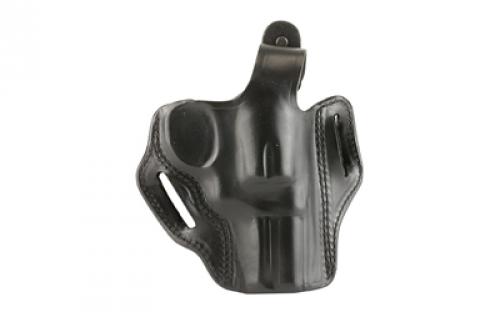 DeSantis Gunhide 001, Thumb Break Scabbard, Belt Holster, 2 Belt Slots, No Tension Screw, Fits 3 S&W N Frame, Right Hand, Black Leather 001BA43Z0