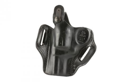 DeSantis Gunhide 001, Thumb Break Scabbard, Belt Holster, 2 Belt Slots, No Tension Screw, Fits 3" S&W N Frame, Right Hand, Black Leather 001BA43Z0