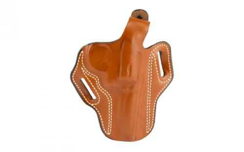 DeSantis Gunhide 001, Thumb Break Scabbard, Belt Holster, 2 Belt Slots, No Tension Screw, Fits 4 S&W K Frame, Ruger Speed Six, Security Six, Service Six, Colt Police Positive, Right Hand, Tan Leather 001TA14Z0