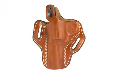 DeSantis Gunhide 001, Thumb Break Scabbard, Belt Holster, 2 Belt Slots, No Tension Screw, Fits 4" S&W K Frame, Ruger Speed Six, Security Six, Service Six, Colt Police Positive, Right Hand, Tan Leather 001TA14Z0