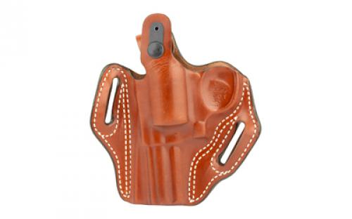 DeSantis Gunhide 001, Thumb Break Scabbard, Belt Holster, 2 Belt Slots, No Tension Screw, Fits 3" S&W L Frame, Ruger GP-100, Dan Wesson 15/2, 15/2V, 15/2VH, 2-3" Colt Python, Right Hand, Tan Leather 001TA33Z0