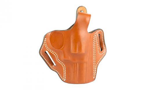 DeSantis Gunhide 001, Thumb Break Scabbard, Belt Holster, 2 Belt Slots, No Tension Screw, Fits 3 S&W N Frame 24, 624, 629, Right Hand, Tan Leather 001TA43Z0
