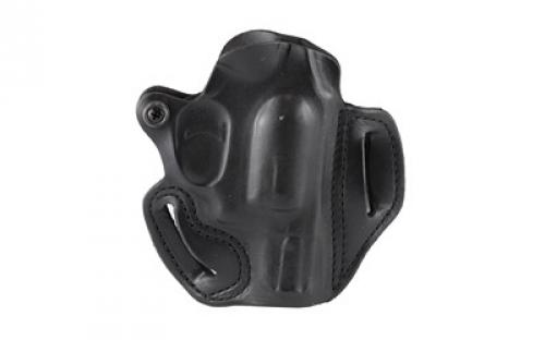 DeSantis Gunhide 002, Speed Scabbard, Belt Holster, 2 Belt Slots, Tension Adjustment Screw, Fits 1 7/8-2 1/4 S&W J Frame, 2 Taurus 85, 85CH, Right Hand, Black Leather 002BA02Z0