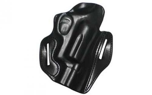 DeSantis Gunhide 002, Speed Scabbard, Belt Holster, 2 Belt Slots, No Tension Screw, Fits 2 Taurus Public Defender w/ 2.5 Cylinder, Right Hand, Black Leather 002BAI6Z0