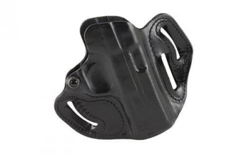 DeSantis Gunhide 002, Speed Scabbard, Belt Holster, 2 Belt Slots, No Tension Screw, Fits 4 1/4 S&W M&P 9/40, 45C, M2.0 4 M2.0 Compact, Right Hand, Black Leather 002BAM9Z0