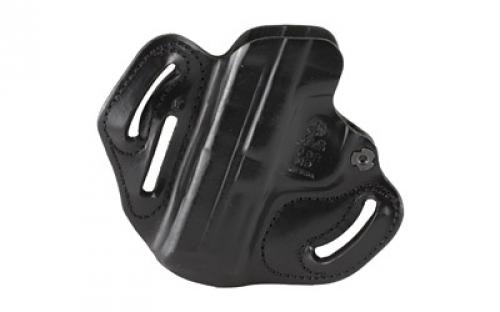 DeSantis Gunhide 002, Speed Scabbard, Belt Holster, 2 Belt Slots, No Tension Screw, Fits 4 1/4" S&W M&P 9/40, 45C, M2.0 4" M2.0 Compact, Right Hand, Black Leather 002BAM9Z0