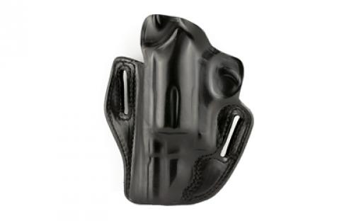 DeSantis Gunhide 002, Speed Scabbard, Belt Holster, 2 Belt Slots, No Tension Screw, Fits S&W Governor, Left Hand, Black Leather 002BBV1Z0