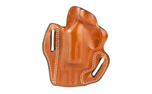 DeSantis Gunhide 002, Speed Scabbard, Belt Holster, 2 Belt Slots, No Tension Screw, Fits 2" Taurus Public Defender Ultralite W/ 2.5" Cylinder, Right Hand, Tan Leather 002TAI6Z0