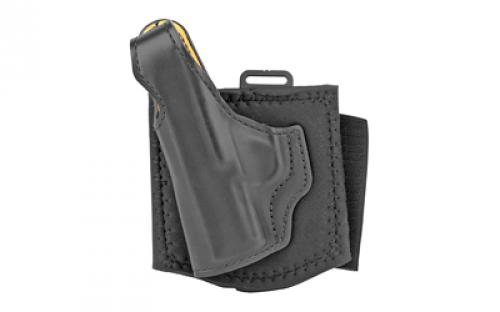 DeSantis Gunhide 014, Die Hard, Ankle Holster, Fits SIG SAUER P365, Left Hand, Black Leather 014PD8JZ0