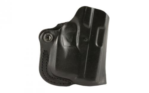 DeSantis Gunhide Mini Scabbard Belt Holster, Fits Glock 43 with Streamlight TLR6, Right Hand, Black Leather 019BA0CZ0