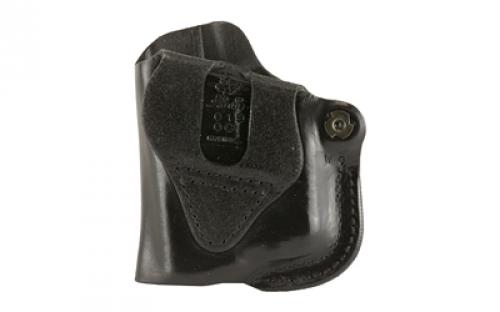 DeSantis Gunhide Mini Scabbard Belt Holster, Fits Glock 43 with Streamlight TLR6, Right Hand, Black Leather 019BA0CZ0