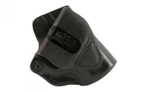 DeSantis Gunhide Mini Scabbard Belt Holster, Fits S&W Shield, Left Hand, Black Leather 019BBX7Z0