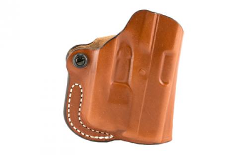 DeSantis Gunhide Mini Scabbard Belt Holster, Fits Glock 43 with Streamlight TLR6, Right Hand, Tan Leather 019TA0CZ0