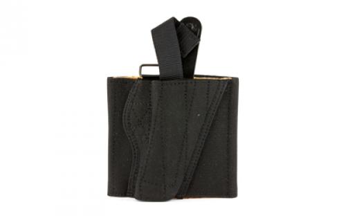 DeSantis Gunhide Apache Ankle Holster, Fits Glock 17/19/19x/20/21/22/23/45, Sig P320XCompact, Right Hand, Black Leather 062BALAZ0