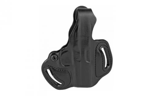 DeSantis Gunhide 085, Thumb Break Mini Slide, Belt Holster, Fits Glock 43/43X/48, Right Hand, Black Leather 085BA8BZ0