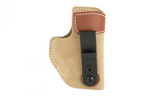 DeSantis Gunhide Sof-Tuck Inside The Pant Holster, Fits S&W Shield (9mm, 40S&W, and 45ACP), Springfield Hellcat, Mossberg MC1-SC and Naroh Arms N1, Right Hand, Tan Leather 106NAI4Z0