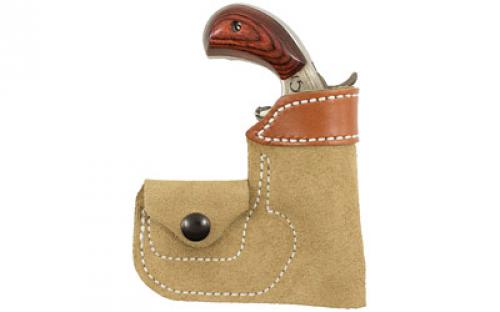 DeSantis Gunhide North American Arms Pocket Holster, Fits North American Arms with 1 - 1 1/8 Barrel, Ambidextrous, Ammo Pouch, Leather Material, Tan Finish 109NAX4Z0