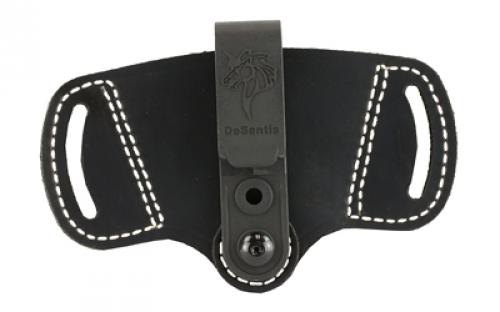 DeSantis Gunhide Outback IWB/OWB Belt Holster, Fits Most Small Frame Auto and 1911 Pistols, Ambidextrous, Black Leather 145BJG1Z0