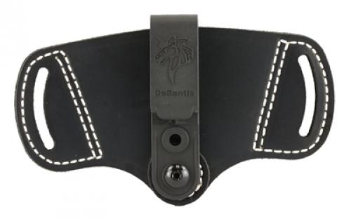 DeSantis Gunhide Outback IWB/OWB Belt Holster, Fits Large Autos and Small Revolvers, Ambidextrous, Black Leather 145BJG2Z0