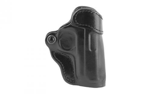 DeSantis Gunhide 155 Criss-Cross, Belt Holster, Right Hand, Black Leather, Fits Sig P938, Kimber Micro 9mm 155BA37Z0
