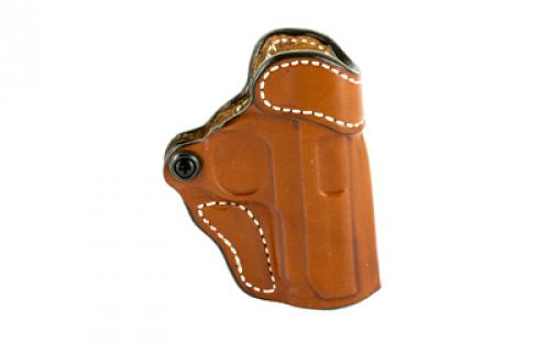 DeSantis Gunhide 155 Criss-Cross, Belt Holster, Right Hand, Tan Leather, Fits Sig P938, Kimber Micro 9mm 155TA37Z0