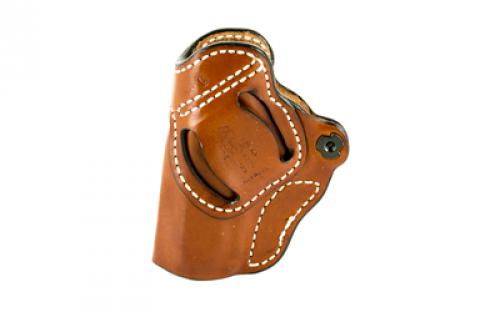 DeSantis Gunhide 155 Criss-Cross, Belt Holster, Right Hand, Tan Leather, Fits Sig P938, Kimber Micro 9mm 155TA37Z0