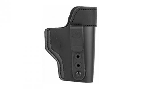 DeSantis Gunhide 179, Sof-Tuck 2.0 Inside Waistband Holster, Fits Glock 19/19 Gen 5/23/32/36/19X, Taurus PT24/7, S/A XD9/40 4", XDM3.8, Sig P225/P228/P229/P239/P220 Carry/P225-A1, Walther P99, Creed, Right Hand, Black Suede Leather 179BAB6Z0
