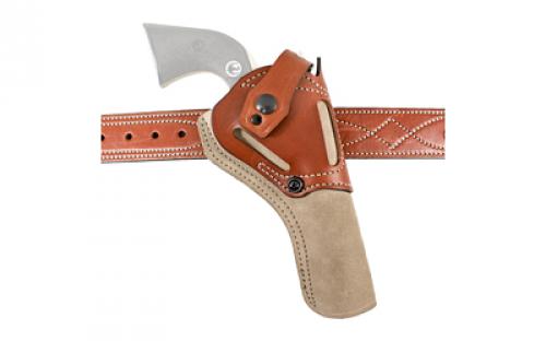 DeSantis Gunhide Wild Hog Cowboy Belt Holster, Fits Ruger Wrangler, Ambidextrous, Tan Leather 189NJ9QZ0