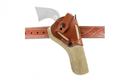 DeSantis Gunhide Wild Hog, Outside the Waistband Holster, Ambidextrous, Fits Ruger MK Series, 22/45, S&W 41, Browning Buckmark, Leather, Tan 189NJLAZ0