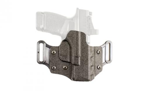 DeSantis Gunhide #195, Veiled Partner OWB Belt Holster, Fits Smith & Wesson Equalizer, Right Hand, Kydex Construction, Black 195KA1RZ0