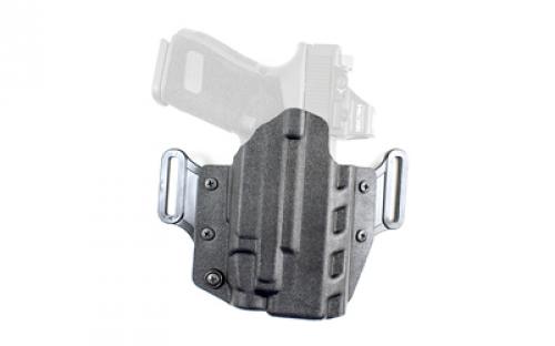 DeSantis Gunhide VEILED PARTNER, Outside the Waistband Holster, For GLOCK 19/23/32/45/19X/19 GEN 5 With or Without Red Dot Sight and TLR7A, Right Hand, Kydex Construction, Black 195KA6VZ0