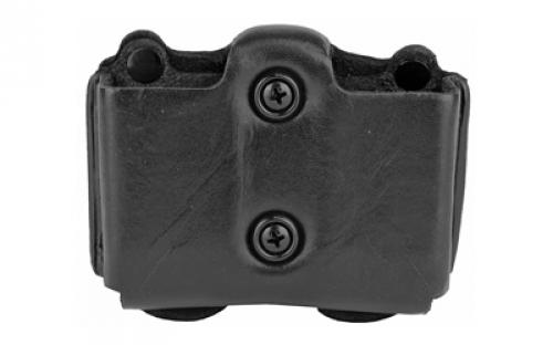 DeSantis Gunhide A01, DBL MAG Pouch, Magazine Pouch, Fits Glock 43, Ambidextrous, Black Leather A01BJYYZ0