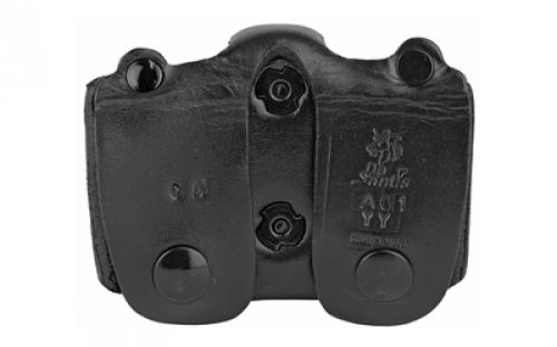DeSantis Gunhide A01, DBL MAG Pouch, Magazine Pouch, Fits Glock 43, Ambidextrous, Black Leather A01BJYYZ0
