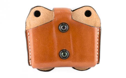 DeSantis Gunhide Double Magazine Pouch, Single Stack 45 Caliber, Ambidextrous, Tan Leather A01TJLLZ0