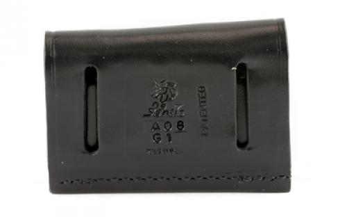 DeSantis Gunhide Cartridge Pouch 2X2X2, Holds 38/357 Cal, Black Leather A08BJG1Z0