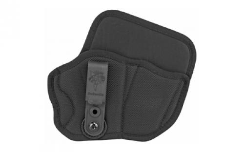 DeSantis Gunhide M89, Inner Piece 2.0 Inside Waistband Holster, Integrated Magazine Carrier, Fits Colt Officer, Glock 42/43, Kahr 9MM/40CAL, KLTC P11/P40, PF9, Kimber Ultra Carry, RGR LC9/EC9S, Sig P290, SCCY CPX-1/CPX-2, S/A Emp, BRT Nano, Right Hand, Black Nylon M89BAD6Z0