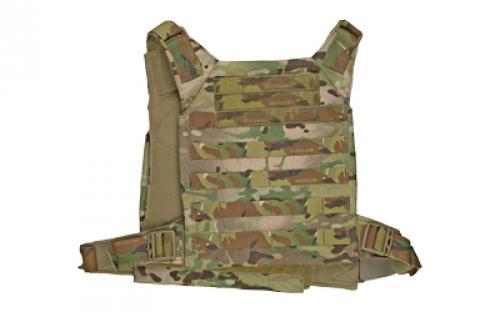 Grey Ghost Gear Minimalist Plate Carrier, Body Armor Carrier, Designed to Carry 10" X 12" Hard Plates or Large ESAPI Plates, Constructed from Mil-Spec Materials to Stand Up to Hard Use, the Inside Faces of the Carrier are Lined with Air Mesh for Comfort and Breathability, Multicam 0007-5