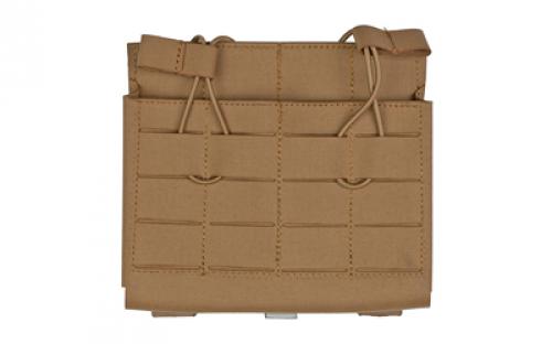 Grey Ghost Gear Double 7.62 Mag Pouch, Fits 7.62NATO/308WIN AR Magazines, Laminate Nylon, Includes a Bungee Retention Strap to Allow for Silent Removal of your Magazine, Attaches to any MOLLE/PALS Style Webbing, Coyote Brown 1051-14