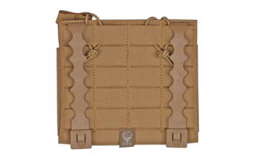 Grey Ghost Gear Double 7.62 Mag Pouch, Fits 7.62NATO/308WIN AR Magazines, Laminate Nylon, Includes a Bungee Retention Strap to Allow for Silent Removal of your Magazine, Attaches to any MOLLE/PALS Style Webbing, Coyote Brown 1051-14