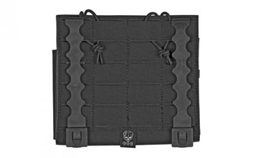 Grey Ghost Gear Double 7.62 Mag Pouch, Fits 7.62NATO/308WIN AR Magazines, Laminate Nylon, Includes a Bungee Retention Strap to Allow for Silent Removal of your Magazine, Attaches to any MOLLE/PALS Style Webbing, Black 1051-2
