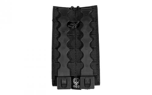 Grey Ghost Gear Single 7.62 Mag Pouch, Fits 7.62NATO/308WIN AR Magazines, Laminate Nylon, Includes a Bungee Retention Strap to Allow for Silent Removal of your Magazine, Attaches to any MOLLE/PALS Style Webbing, Black 1053-2
