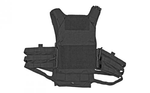 Grey Ghost Gear SMC Plate Carrier, Body Armor Carrier, Laminate Nylon, Designed to Carry a Pair of 10 X 12 Hard Plates or Most Large SAPI Plates, This Carrier is One Size Fits All Thanks to it's Adjustable Shoulder Straps and Cummerbund, 1.5 lbs Without Plates, Black PGTG0295-2