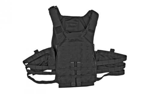 Grey Ghost Gear SMC Plate Carrier, Body Armor Carrier, Laminate Nylon, Designed to Carry a Pair of 10" X 12" Hard Plates or Most Large SAPI Plates, This Carrier is "One Size Fits All" Thanks to it's Adjustable Shoulder Straps and Cummerbund, 1.5 lbs Without Plates, Black PGTG0295-2