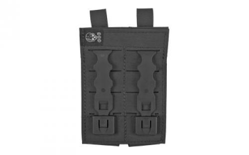 Grey Ghost Gear Double Pistol Magna Mag Pouch, Laminate Nylon, the Pouch Attaches to any MOLLE/PALS Style Webbing With Two Included Malice Clips, Black GTG0380-2
