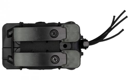 High Speed Gear Polymer Taco Double Decker, Double Magazine Pouch, Molle, Fits 1 AR15 Magazine and 1 Pistol Magazine, Polymer Construction, Black 16DD01BK