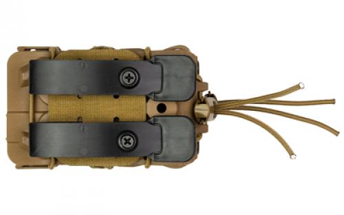 High Speed Gear Polymer Taco Double Decker, Double Magazine Pouch, Molle, Fits 1 AR15 Magazine and 1 Pistol Magazine, Polymer Construction, Coyote Brown 16DD01CB
