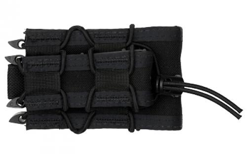 High Speed Gear Double Decker TACO, Dual Magazine Pouch, Molle, Fits (1) Rifle Magazine and (1) Pistol Magazine, Hybrid Kydex and Nylon, Black 11DD00BK