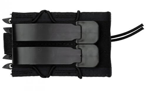 High Speed Gear Double Decker TACO, Dual Magazine Pouch, Molle, Fits (1) Rifle Magazine and (1) Pistol Magazine, Hybrid Kydex and Nylon, Black 11DD00BK